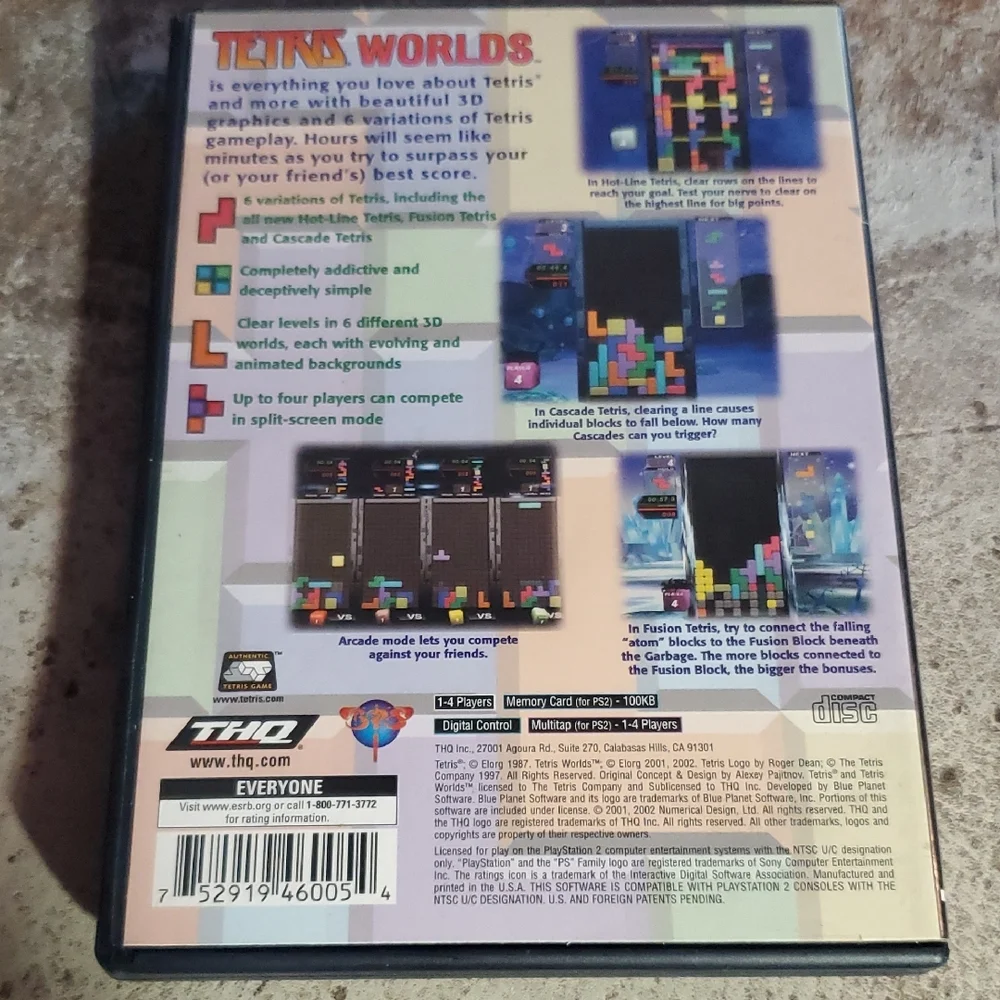 Sony PlayStation 2 Tetris Worlds